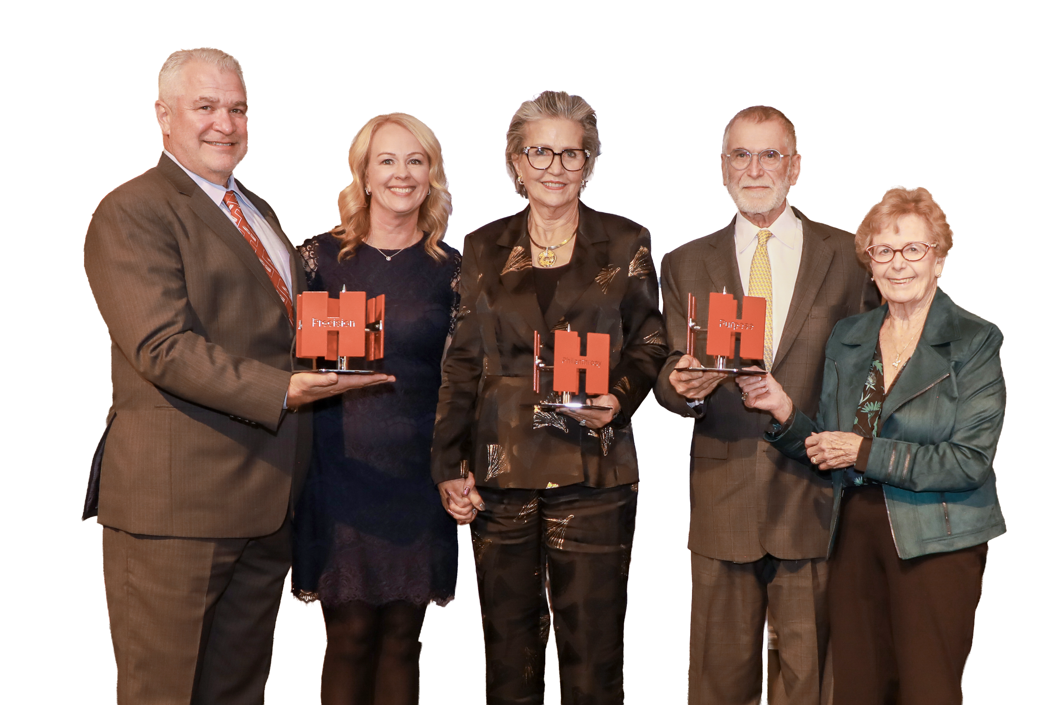 The Hornady family with their Gift of a Legacy awards — Jason, Heather, Margaret, Steve and Hornady family members