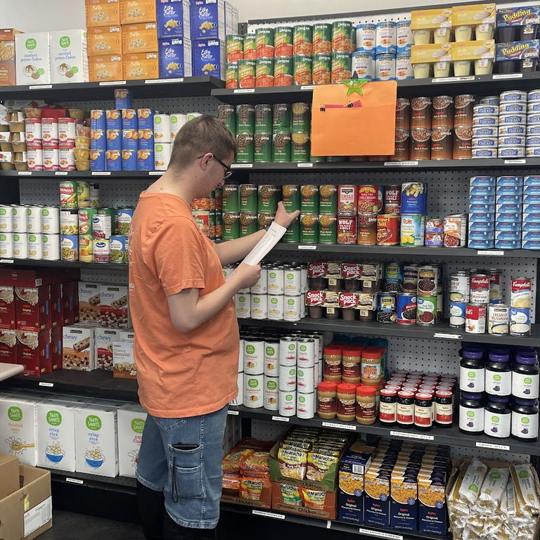 Project Hunger food bank shelves stocked for distribution